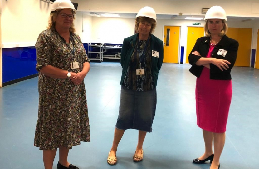 Anna at Kingsdown School with Head, Louise Robinson and SCC Cabinet member, Mrs Helen Boyd 