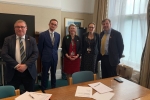 L-R: Mark Francois MP, Tom Abell, Anna Firth MP, Rebecca Harris MP, and John Baron MP at the meeting in Westminster
